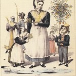 Paysans en habit de fête venant de la Messe des Rameaux