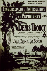 Cannes Pepinieres Troncy 1930